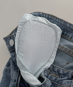 【丈別】ハイウエストブーツカットデニムパンツ