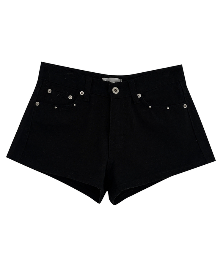 スタッズポケットコットンショートパンツ