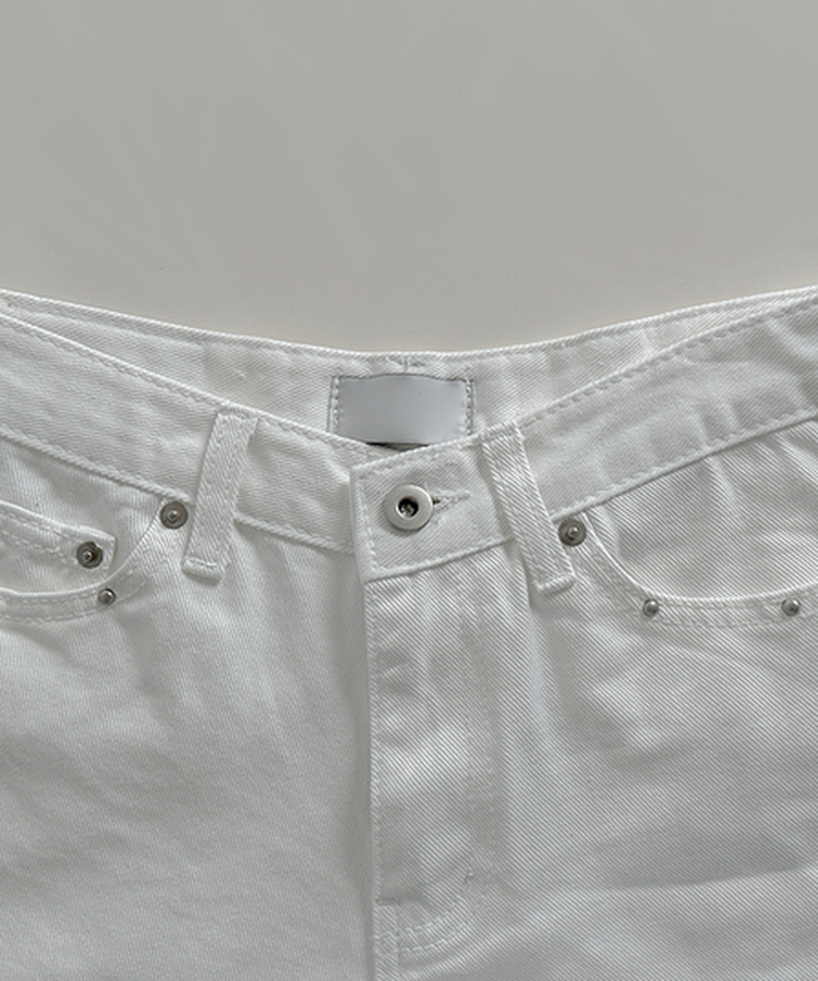 スタッズポケットコットンショートパンツ