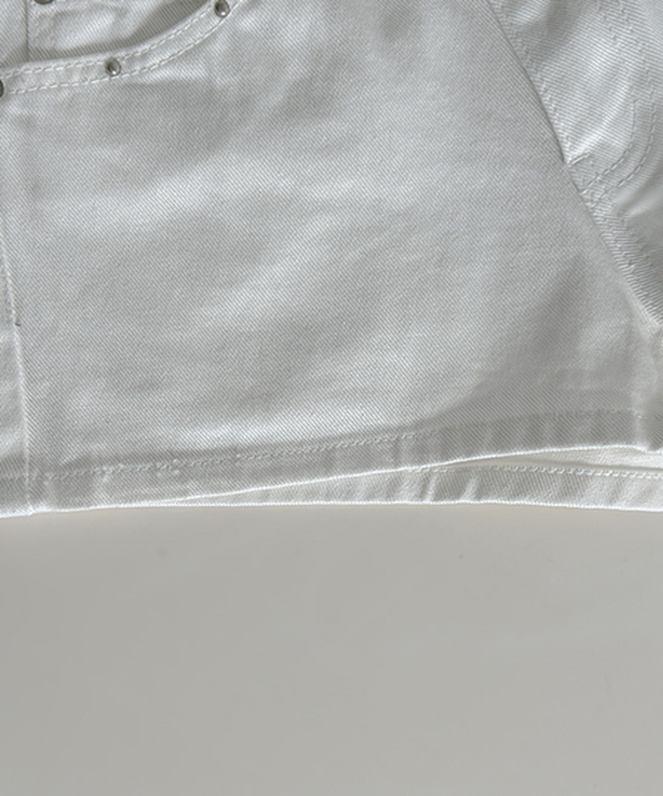 スタッズポケットコットンショートパンツ