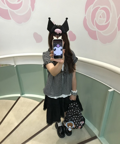 프릴 레이어드 롱스커트 블랙