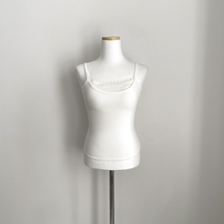 【カップ付き】レースレイヤードキャミソール