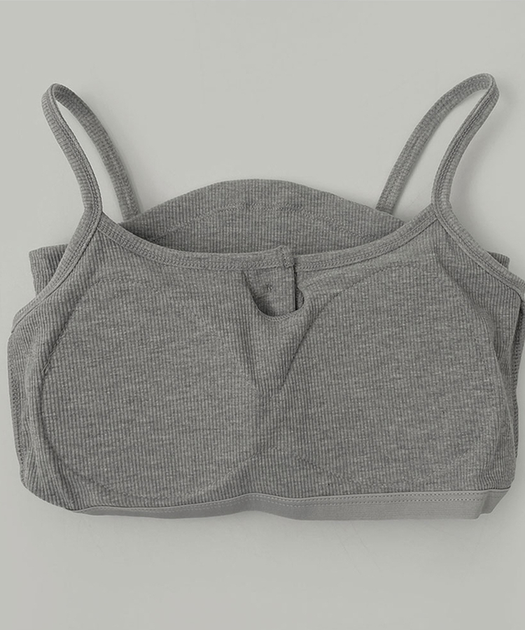 【カップ付き】ボタンストラップキャミソール