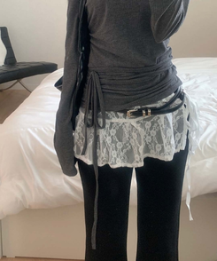 バックルレザースリムベルト BLACK