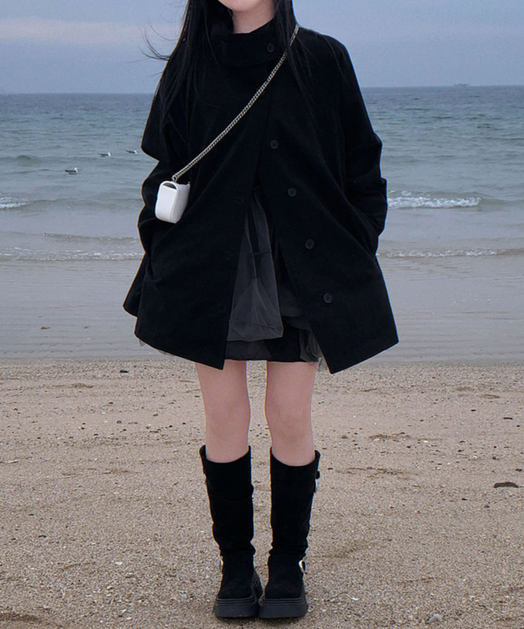 フリルリボンティアードキャミミニワンピース BLACK