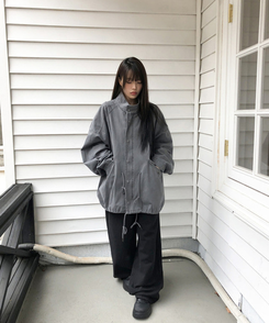 ストリングハーフショートモッズコート GREY