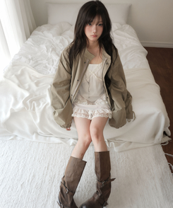 シフォンレースキャミソールワンピース WHITE