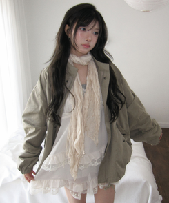 シフォンレースキャミソールワンピース WHITE