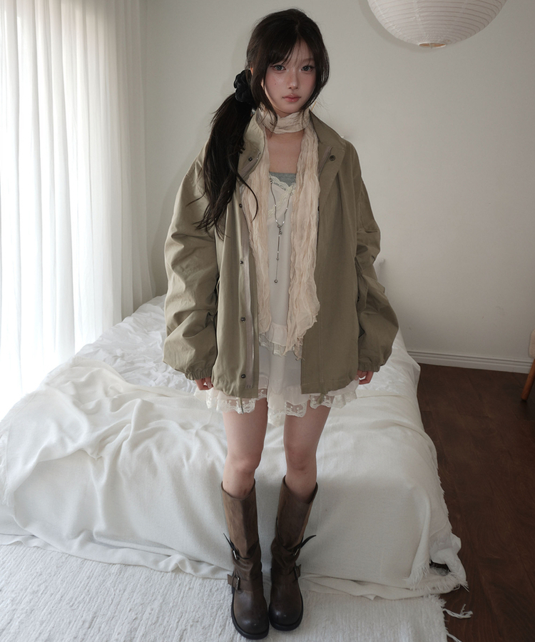 シフォンレースキャミソールワンピース WHITE