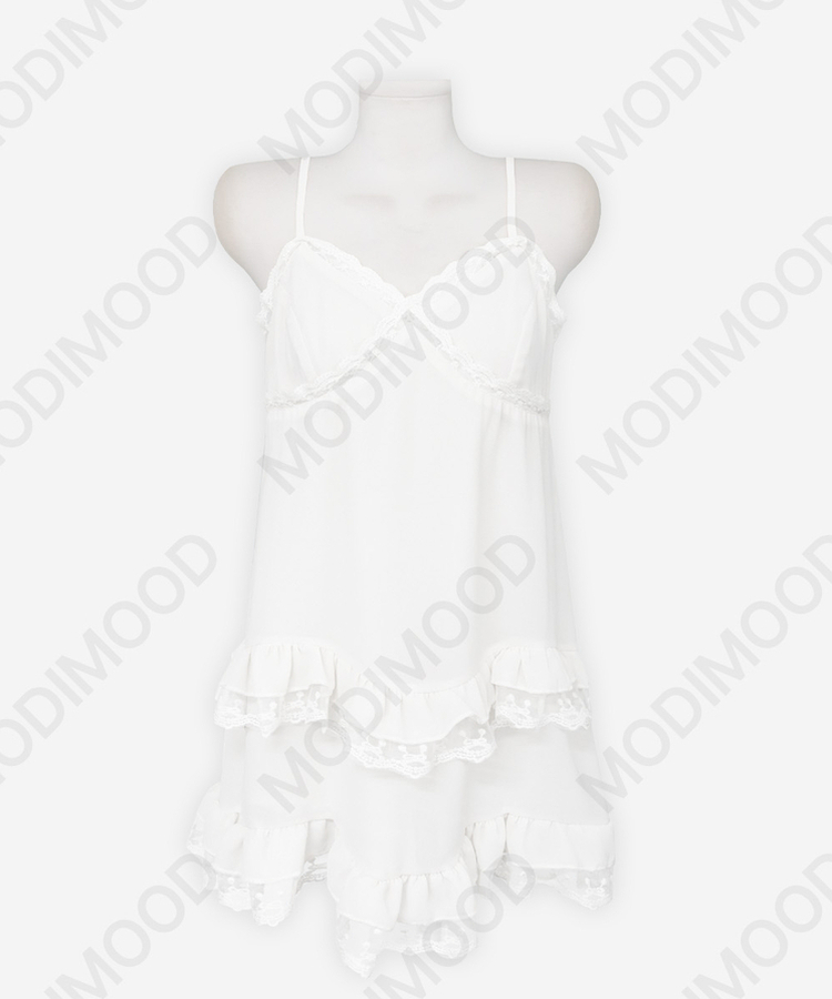 シフォンレースキャミソールワンピース
