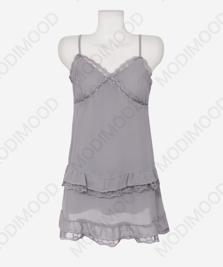 シフォンレースキャミソールワンピース