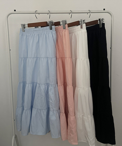 パステルフレアロングスカート