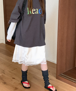 レースミディスカート IVORY