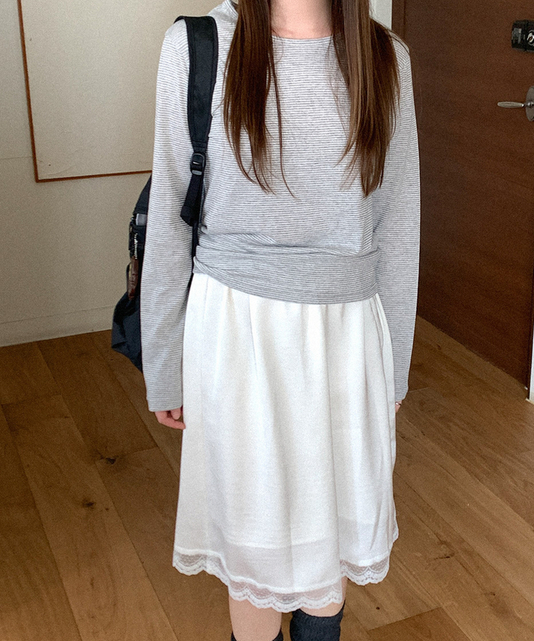 レースミディスカート IVORY