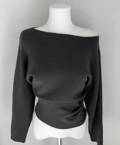 ワンショルダースリムニット