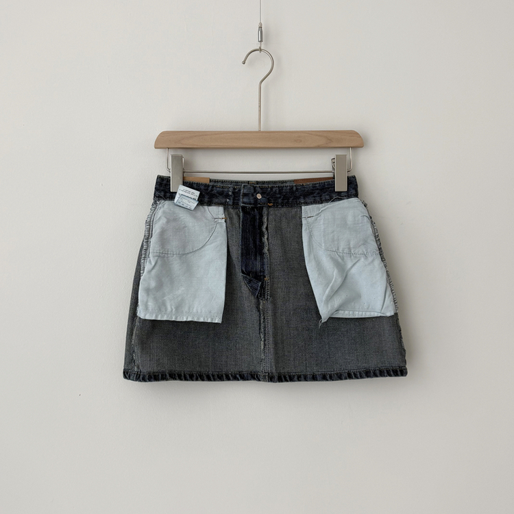 ウォッシュポケットデニムミニスカート