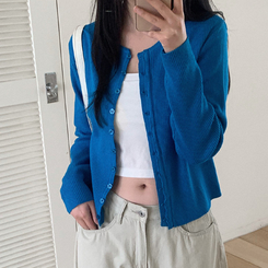 ラウンドニットカーディガン BLUE