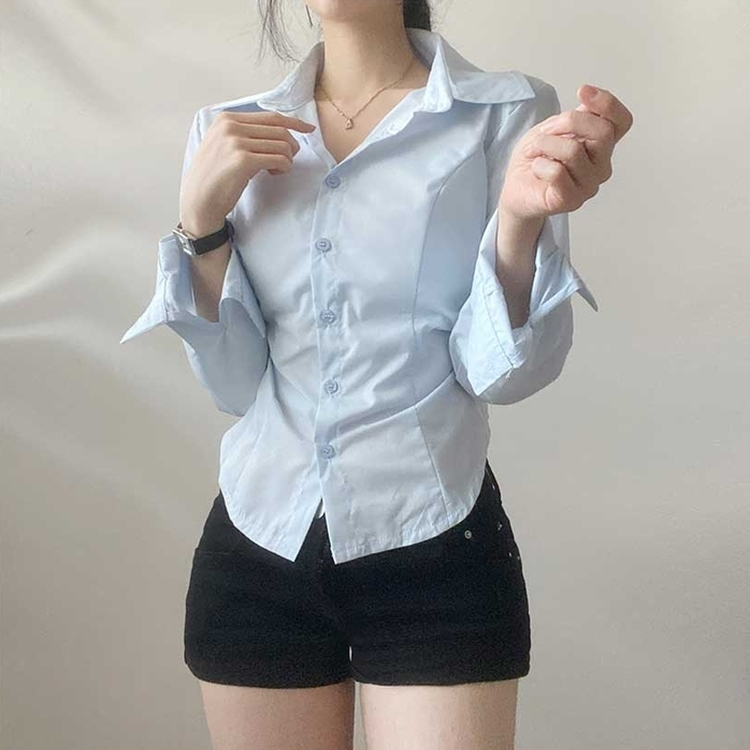 デイリーカラーシャツ BLUE