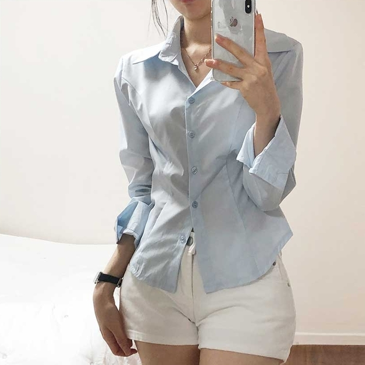 デイリーカラーシャツ BLUE