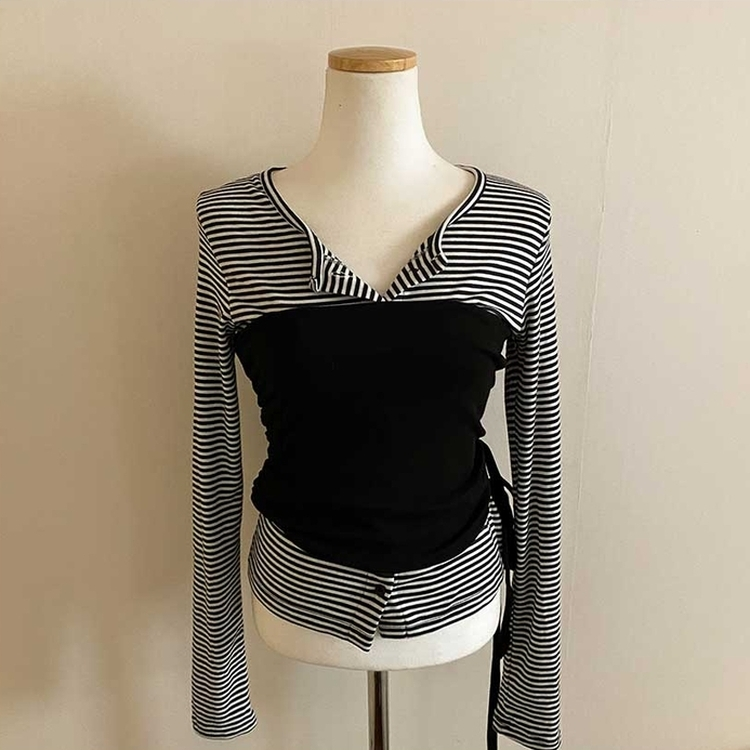 【SET】ボーダーカーディガン シアリングラップトップ