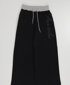 バイカラーレタリングトレーニングパンツ