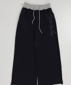 バイカラーレタリングトレーニングパンツ