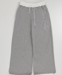 バイカラーレタリングトレーニングパンツ