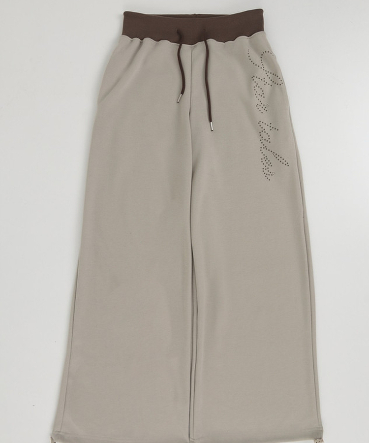 バイカラーレタリングトレーニングパンツ