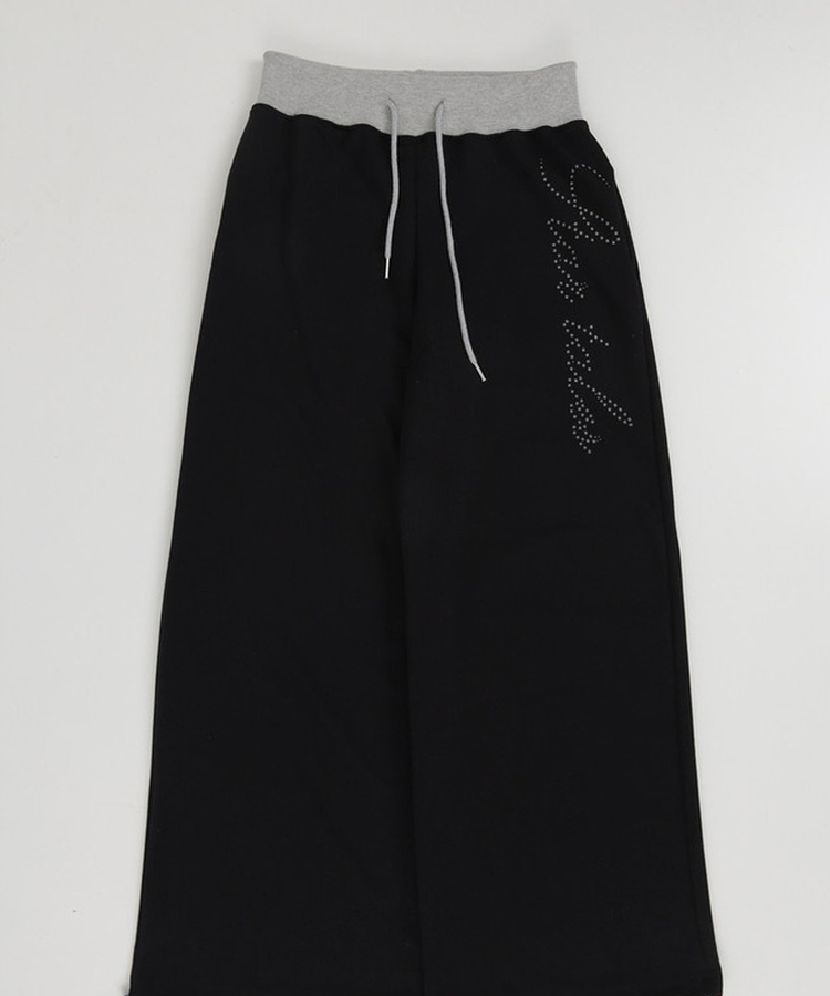 バイカラーレタリングトレーニングパンツ