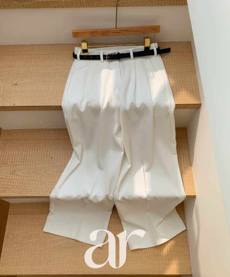 （S-2XL／ショート＆ベーシック＆ロング／3丈）ツーピンタック ビジョー セミワイドスラックス