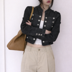 ナポレオン ジャケットヴィンテージダブルボタン BLACK