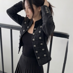 ナポレオン ジャケットヴィンテージダブルボタン BLACK