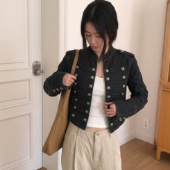 ナポレオン ジャケットヴィンテージダブルボタン BLACK