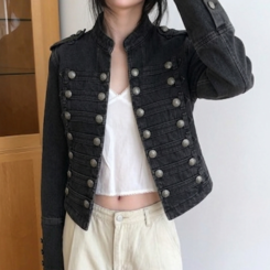 ナポレオン ジャケットヴィンテージダブルボタン BLACK