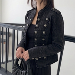 ナポレオン ジャケットヴィンテージダブルボタン BLACK