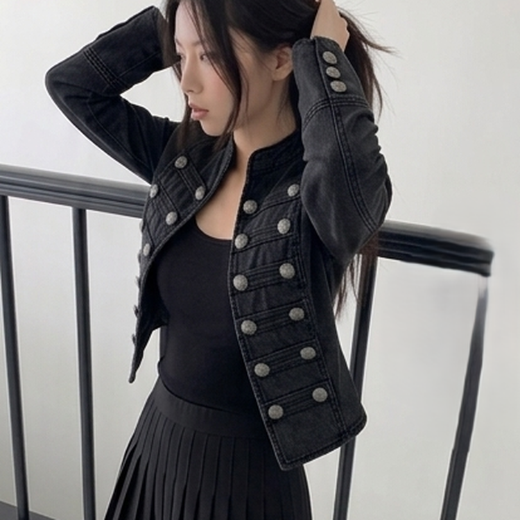 ナポレオン ジャケットヴィンテージダブルボタン BLACK