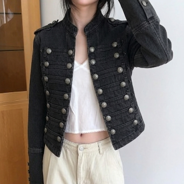 ナポレオン ジャケットヴィンテージダブルボタン BLACK