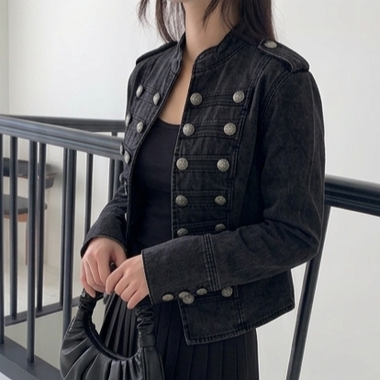 ナポレオン ジャケットヴィンテージダブルボタン BLACK