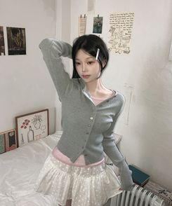 シースルーレイヤード長袖Tシャツ(11color) PINK