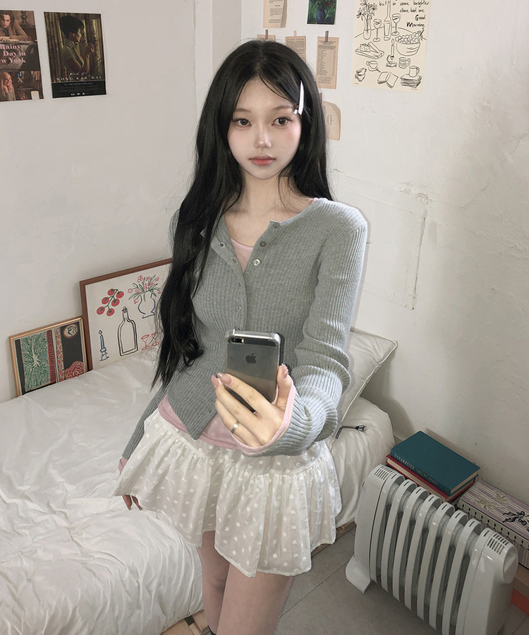 シースルーレイヤード長袖Tシャツ(11color) PINK