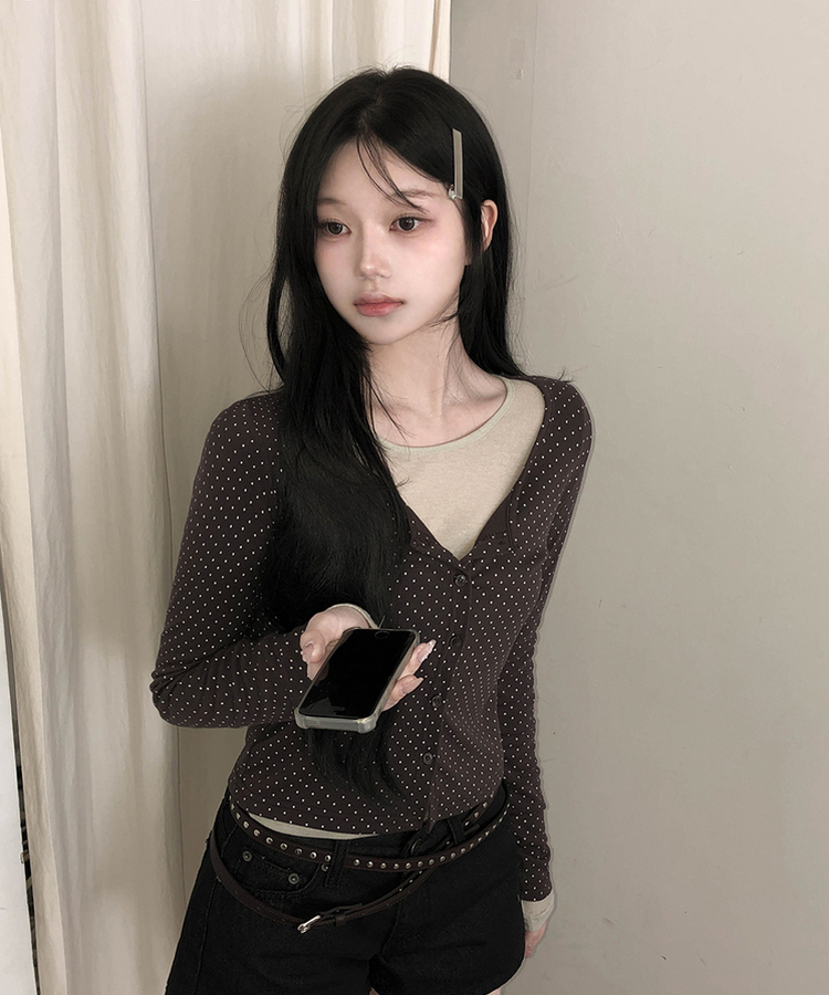 シースルーレイヤード長袖Tシャツ(11color) LIGHT GREEN