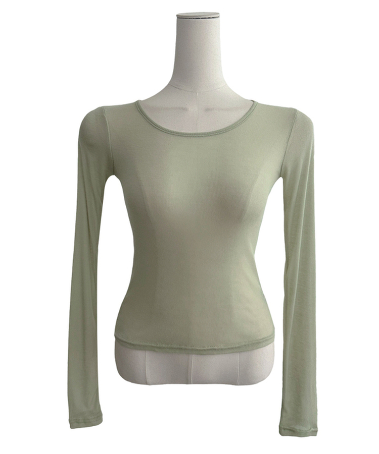 シースルーレイヤード長袖Tシャツ(11color)