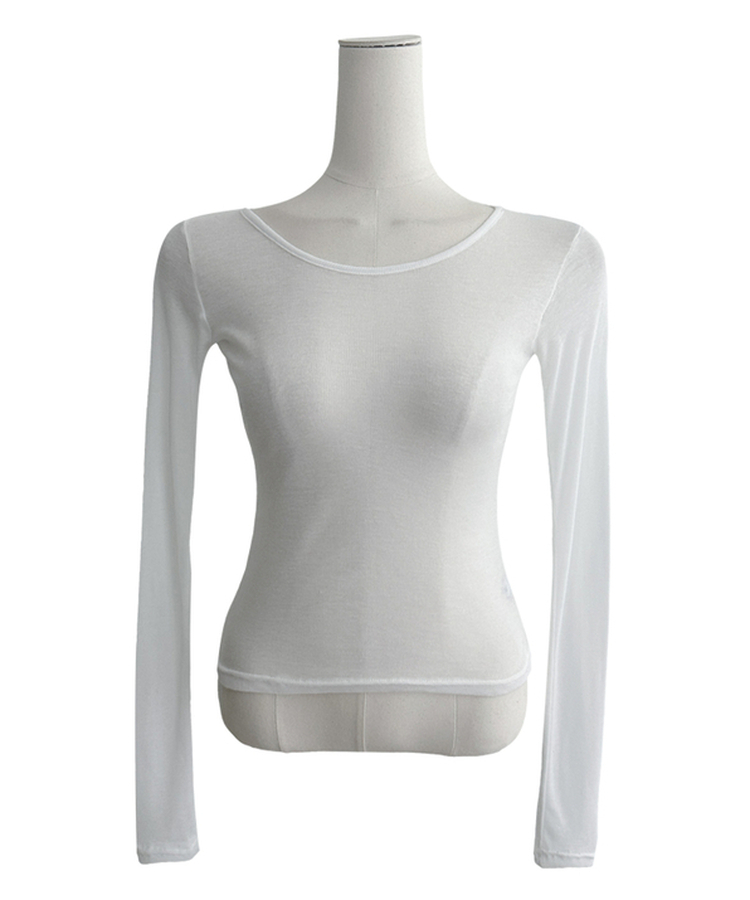 シースルーレイヤード長袖Tシャツ(11color)