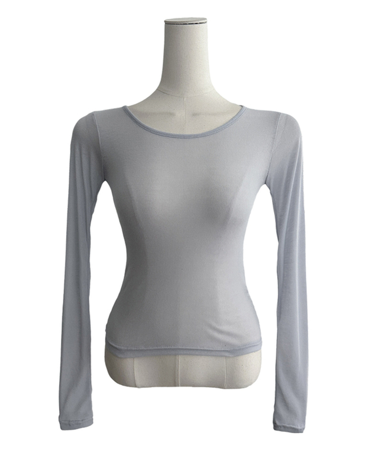 シースルーレイヤード長袖Tシャツ(11color)