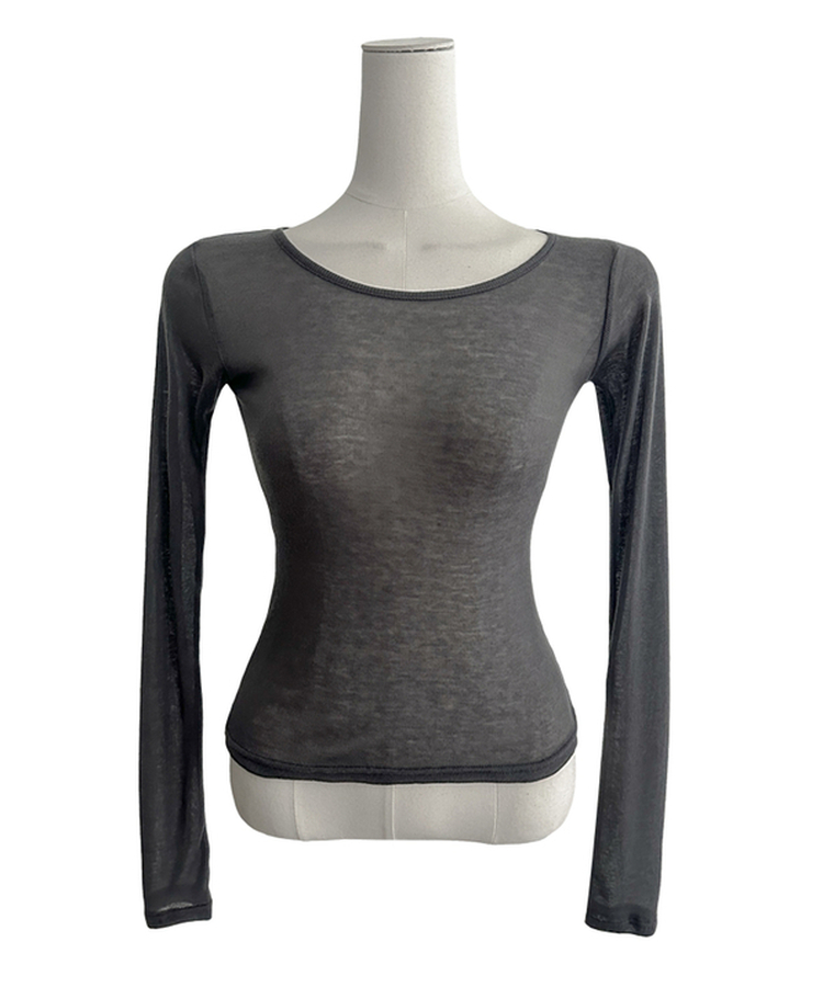 シースルーレイヤード長袖Tシャツ(11color)