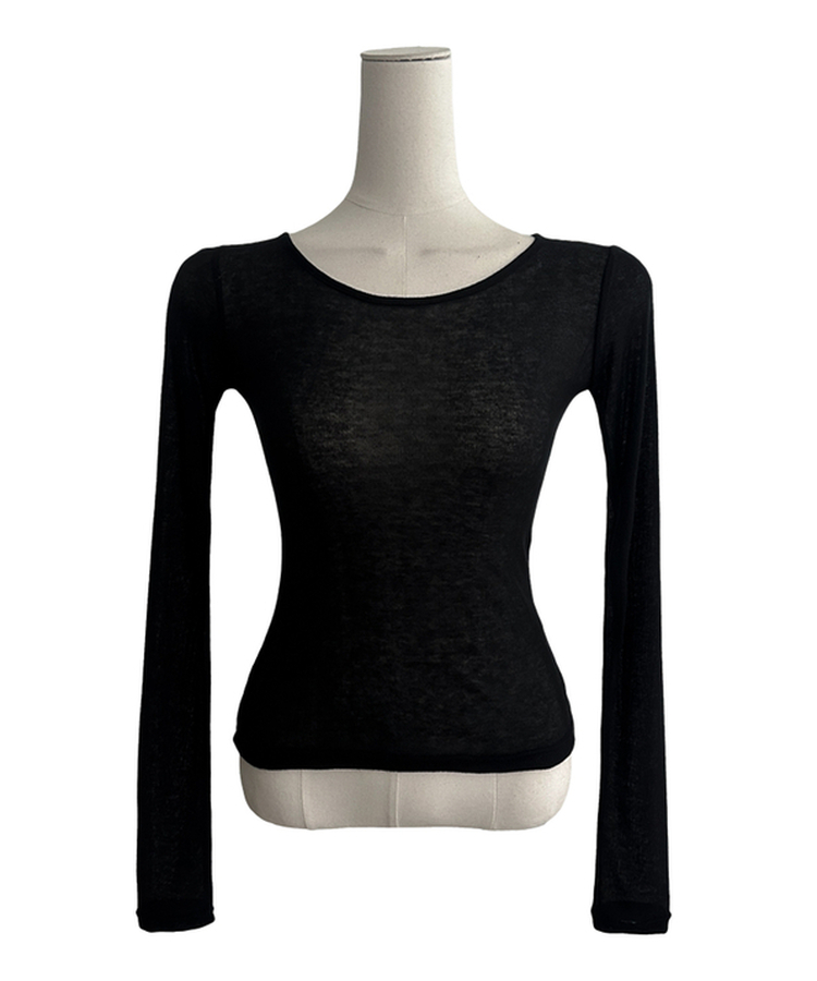 シースルーレイヤード長袖Tシャツ(11color)