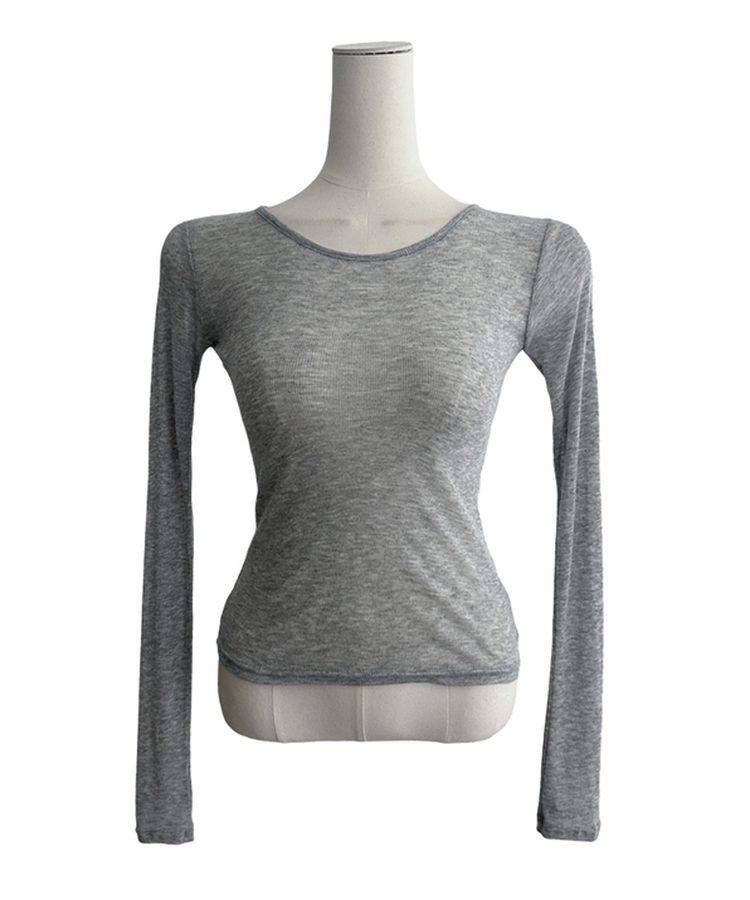 シースルーレイヤード長袖Tシャツ(11color)