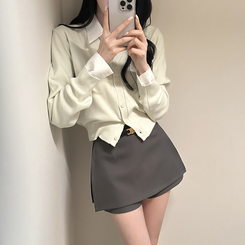 Vネック長袖カーディガン(9color) MELON MINT