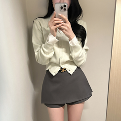 Vネック長袖カーディガン(9color) MELON MINT