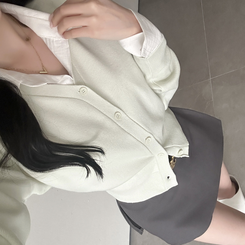 Vネック長袖カーディガン(9color) MELON MINT